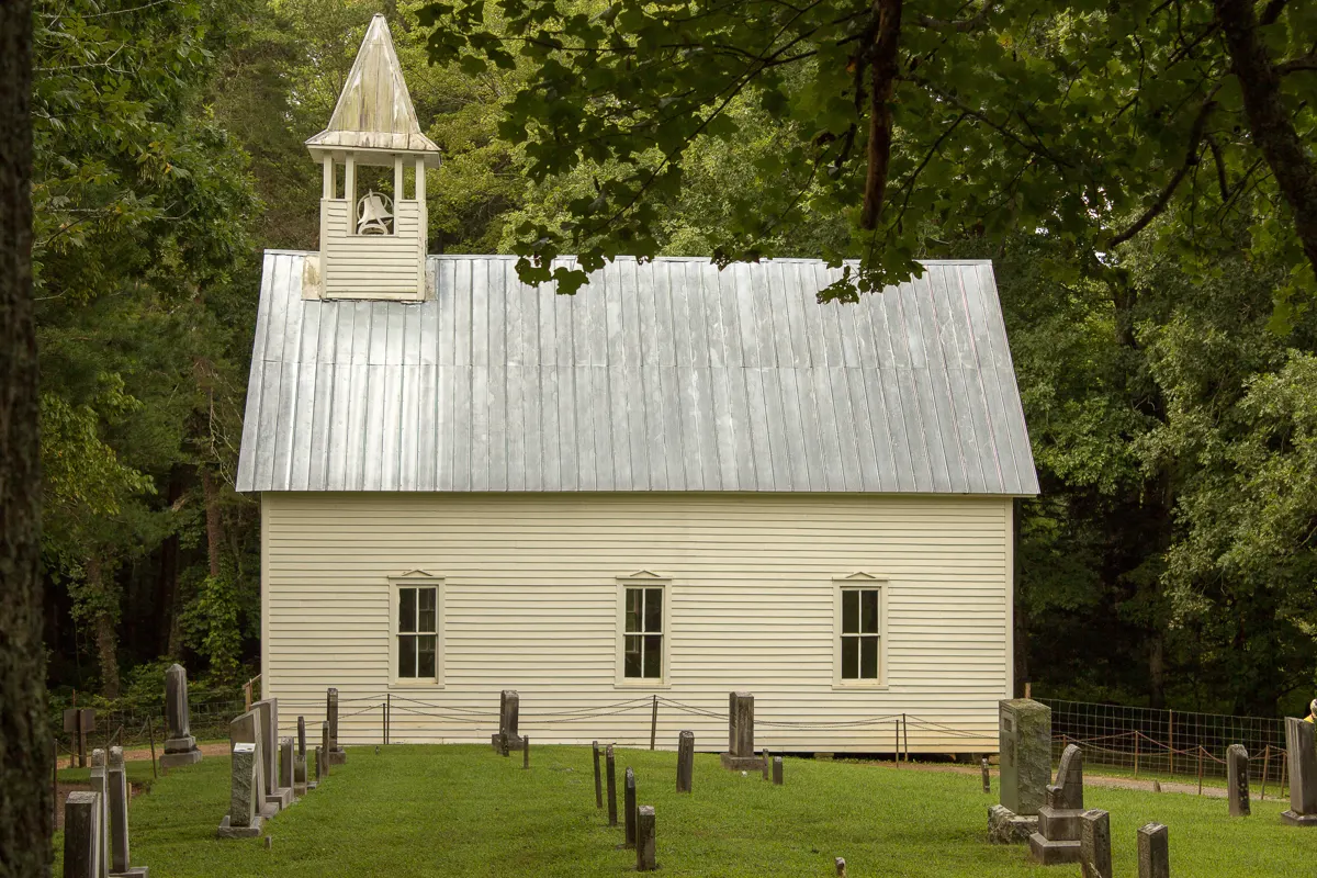 Historic Methodist church in Cades Cove, Great Smoky Mountains